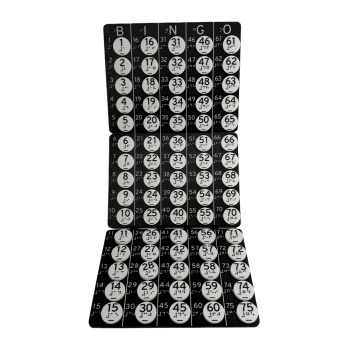 Folding Bingo Braille Game Master Board with Black & White Chips