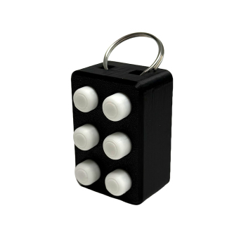 Braille Learning Fidget Keychain (Black)