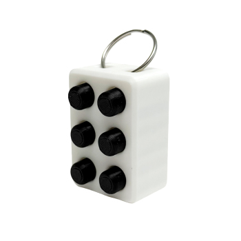 Braille Learning Fidget Keychain (White)