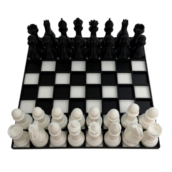 Tactile Chess Large Pieces - White and Black