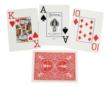 Braille and Jumbo Size Character Playing Cards - Braille on 2 corners