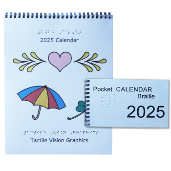 Braille 2025 Calendar with Braille Pocket Calendar