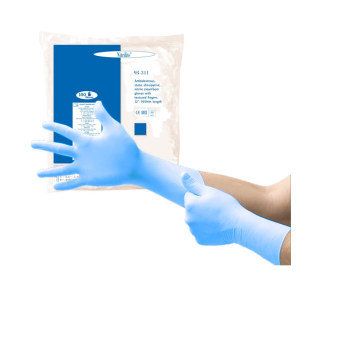 Non-Sterile Powder-Free Blue Nitrile Exam Gloves- X-Large- 100
