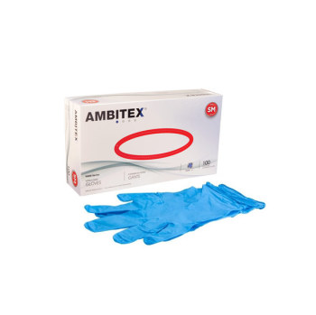 Non-Sterile Powder-Free Blue Nitrile Exam Gloves- Small- 100