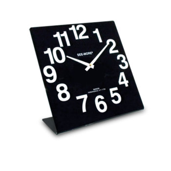 Giant-View Clock 10 x 10 inches - Black Dial