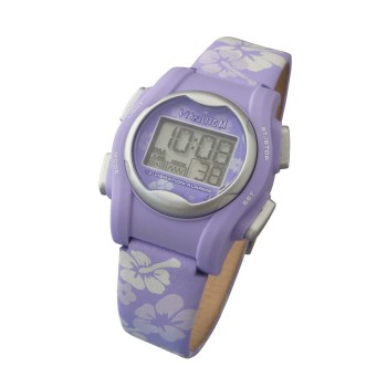 VibraLITE Mini Vibration Watch-Purple Flower Buckle Band