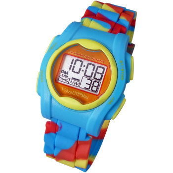 VibraLITE Mini Vibration Watch VM-SMC with Multicolored Silicone Band