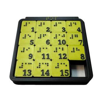 Black and Yellow Sliding Puzzle For Blind