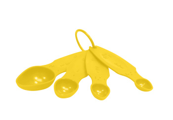Braille Measuring Spoons Yellow
