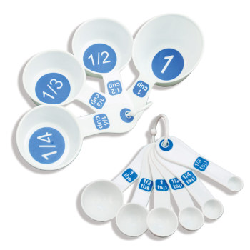 Braille Measuring Cups and Spoons Red
