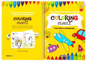 Braille Coloring Vehicle Book