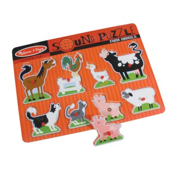 Sound Puzzle with Braille Pieces- Farm Animals