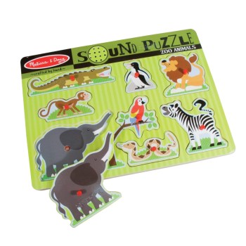 Sound Puzzle with Braille Pieces- Zoo Animals