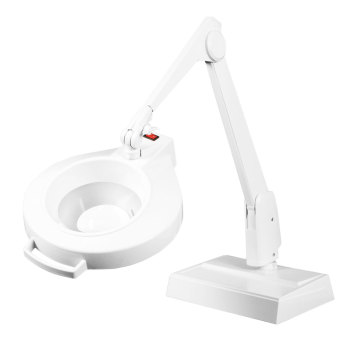 Dazor Circline Desk Base 28-Inch LED Magnifier- 11D 3.75x- White