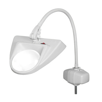 Dazor 30-Inch Hi-Lighting LED Pivot Base Magnifier 3D 1.75X - Grey