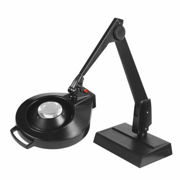Dazor Circline Desk Base 28-Inch LED Magnifier- 16D 5x- Black