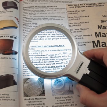 4.5x LED Lighted Magnifier with 2.5 Glass Lens, Bright 10 LED Magnifier