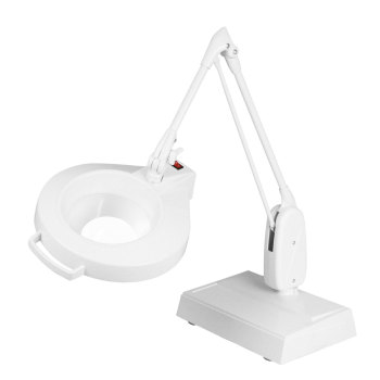 Dazor Circline Desk Base 33-Inch LED Magnifier- 11D 3.75x- White