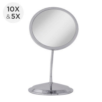 Zadro Double Magnification Vanity Suction Cup Gooseneck Mirror