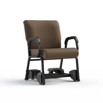 Comfortek Seating Titan Plus + Turn Roll Foot Brake- Armed- Java- 24in