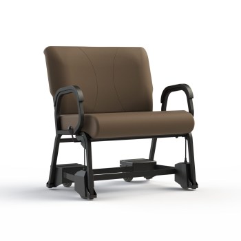 Comfortek Seating Armed Titan Plus+ Turn Roll Hand Release- 30in- Java