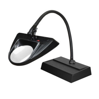 Dazor 30-Inch Hi-Lighting Desk Base LED Magnifier 3D 1.75x- Black