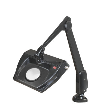 Dazor Stretchview 28-Inch Clamp Base LED Magnifier- 16D 5x- Black