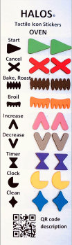 Multicolor Halos Tactile Stickers - Oven