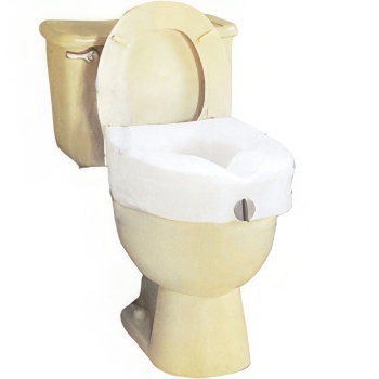E-Z Lock Raised Toilet Seat without Padded Armrest