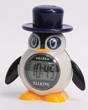 Reizen Talking Penguin Alarm Clock - English
