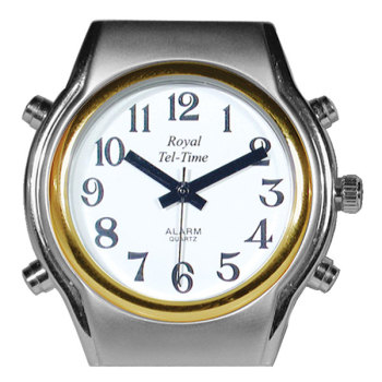 Mens Spanish Royal Tel-Time Bi-Color Talking Watch-Expansion Band