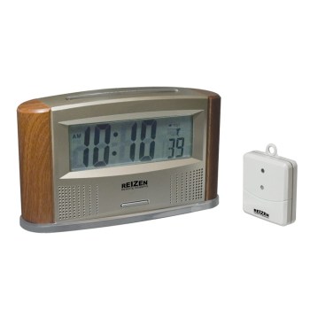 Reizen Atomic Talking Clock with Indoor-Outdoor Thermometer