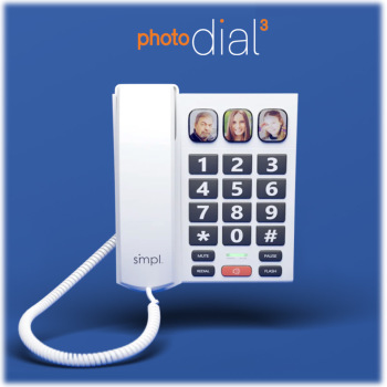 smpl Photo Dial 3 Phone Amplified for Hearing and Visually Impaired