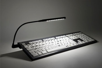 XL Print PC Keyboard Black on White