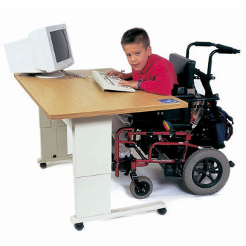 Accessible Computer Workstation with Hand-Crank