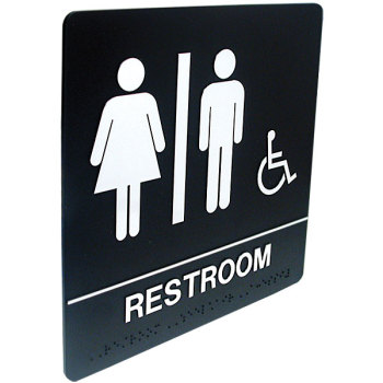 Tactile Braille Signs - Rest Room