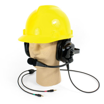 Dual Muff Hard Hat Headset with Microphone Dual Muff Hard Hat Headset with Microphone