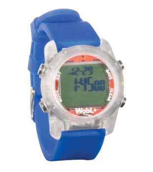 WobL+ 9-Alarm Vibrating Waterproof Reminder Watch- Blue