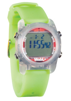 WobL+ 9-Alarm Vibrating Waterproof Reminder Watch- Green