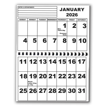 Jumbo Print Calendar- 2026