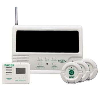 Central Monitor- 3 Call Buttons- Pager- Adapter Kit