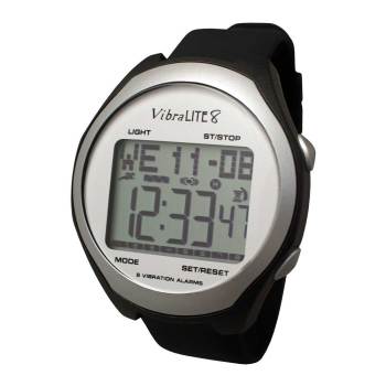 VibraLite 8 Watch with Black Silicone Band-No Audio