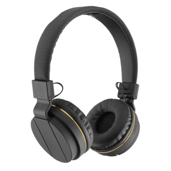 Digital Padded Stereo Headphones with in-line Mic-Black
