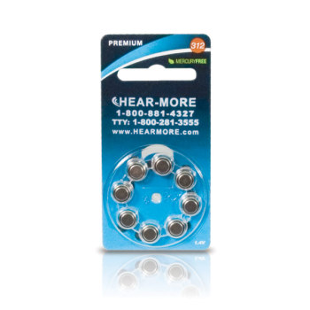 HearMore Hearing Aid Batteries- Size 13- 8-pack