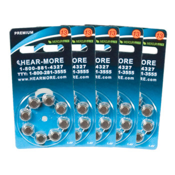 HearMore Hearing Aid Batteries- Size 13- Ctn-40