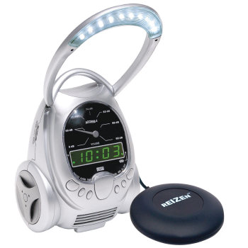 2-in-1 Combo Access 4 Alarm Clock with Vibrating Reizen Bedshaker