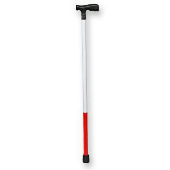 Support Cane- Fixed Length- Red Bottom- T-Handle- 33in