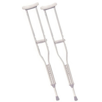 Push-button Aluminum Crutches - Tall, Adult