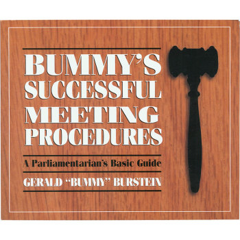 Book - Bummys Successful Meeting Procedures- A Parliamentarians Basic Guide Book - Bummys Successful Meeting Procedures- A Parliamentarians Basic Guide