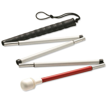 Ambutech 5-Sec Folding Graph Cane- Marshmallow Roller- 62in